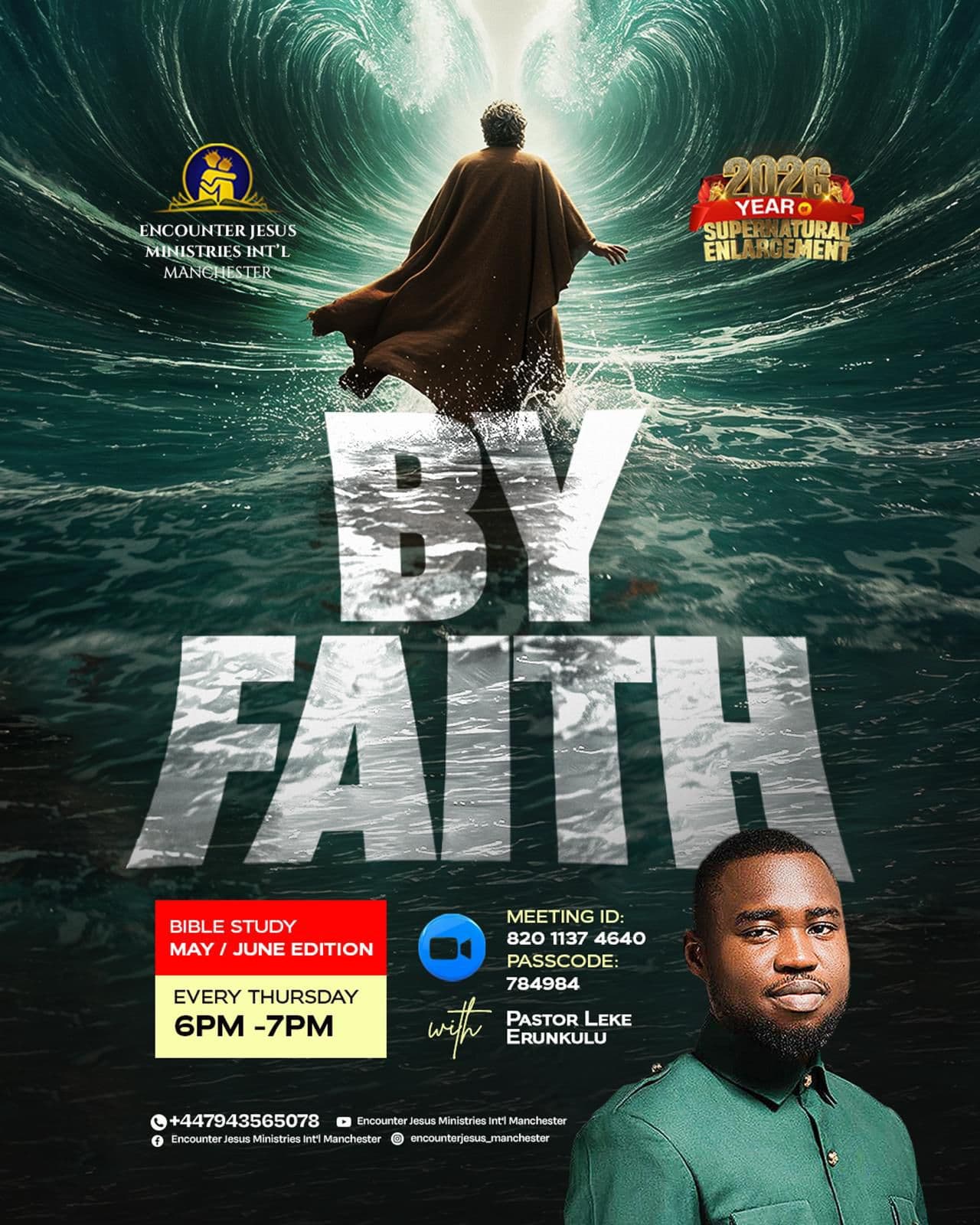 Bible Study flyer - Every Thursday 6PM
